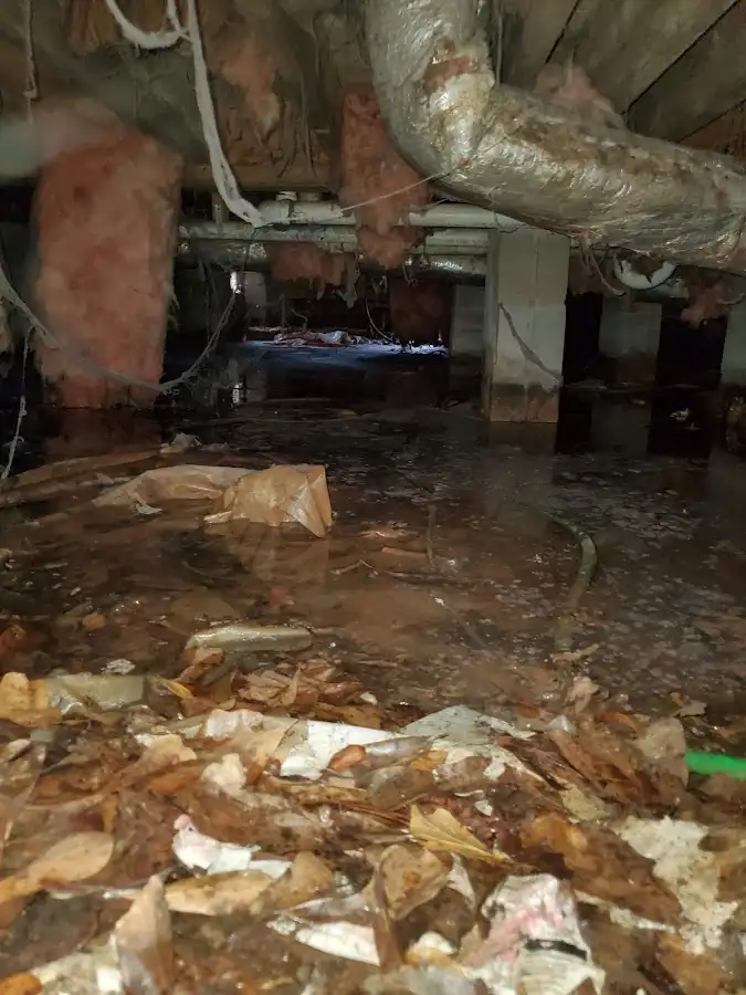 Crawl space flood assessment for Commercial Water Damage Restoration in Goshen