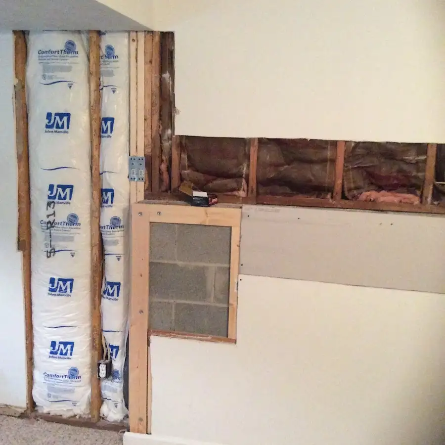 Wall insulation replacement during Contents Cleaning & Restoration in Goshen